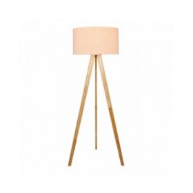 Lampada da Terra EDM 32159 50 x 150 cm Legno Stoffa E27