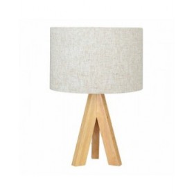 Lampada da tavolo EDM 32160 Legno Stoffa 18 x 18 x 30 cm E27
