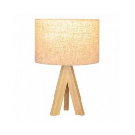 Lampada da tavolo EDM 32160 Legno Stoffa 18 x 18 x 30 cm E27