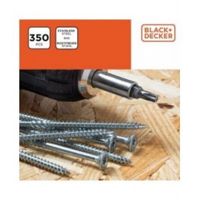 Kit di viti Black & Decker Pozidriv Legno 350 Pezzi