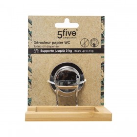 Portarotolo di Carta Igienica 5five Simply Smart Naturale Bambù