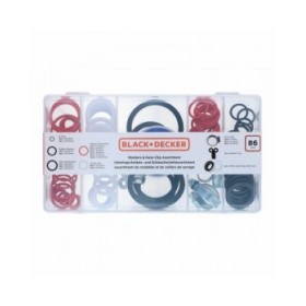 Set di guarnizioni, rondelle e morsetti Black & Decker 86 Pezzi