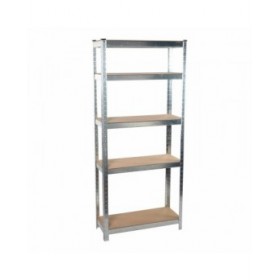 Scaffale Kinzo Legno Acciaio inossidabile 5 Mensole 750 kg 75 x 30 x 172 cm