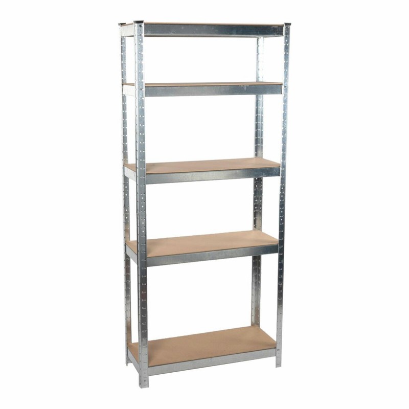 Scaffale Kinzo Legno Acciaio inossidabile 5 Mensole 750 kg 75 x 30 x 172 cm