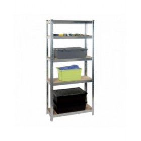Scaffale Kinzo Legno Acciaio inossidabile 5 Mensole 750 kg 75 x 30 x 172 cm