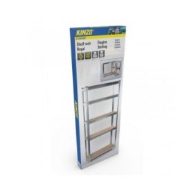 Scaffale Kinzo Legno Acciaio inossidabile 5 Mensole 750 kg 75 x 30 x 172 cm