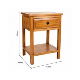Comodino Alexandra House Living Marrone 62 x 36 x 45 cm