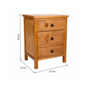 Comodino Alexandra House Living Marrone 62 x 37 x 47 cm