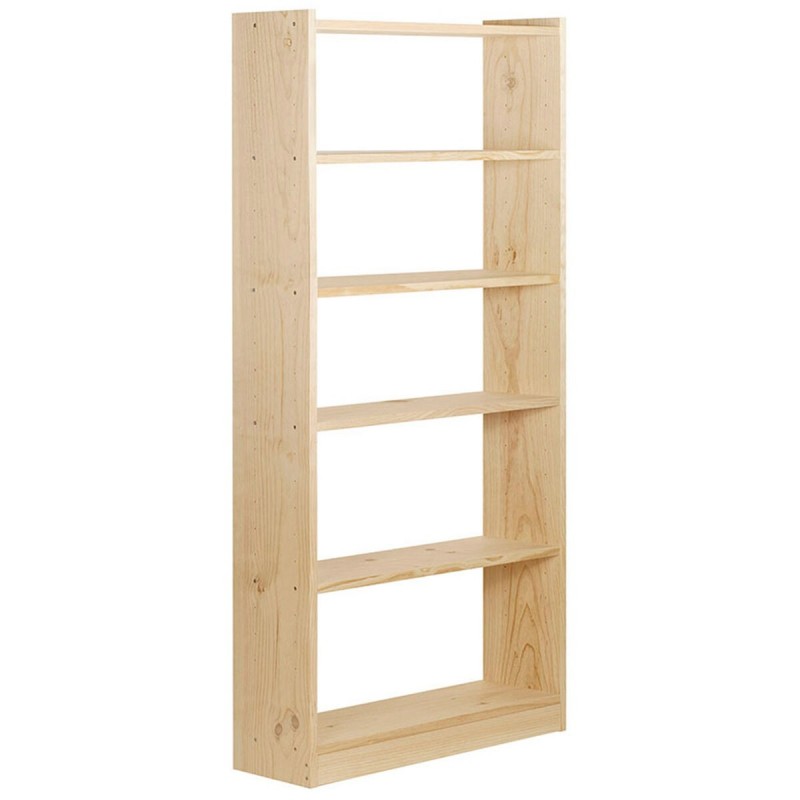 Libreria Astigarraga Gala Naturale Pino 184 x 80 x 25 cm 6 Mensole