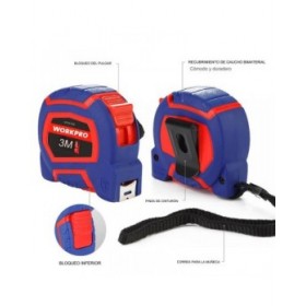Metro a Nastro Workpro Nylon 3 m x 16 mm