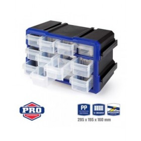 Cassettiera multiuso Workpro Trasparente 12 cassetti Impilabile