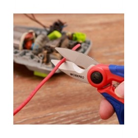 Forbici da Elettricista Workpro 16,7 x 8 x 2,8 cm 3 in 1