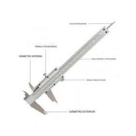 Calibro Workpro Vernier Alluminio 0,02 mm