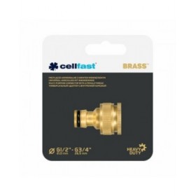 Connettore tubo Cellfast 3/4" 1/2" Ottone Rubinetto