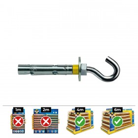 Scatola a viti CELO dynabolt Zincato 8 x 45 mm (100 Unità)