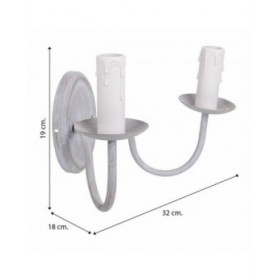 Lampada da Parete Alexandra House Living Bianco Grigio 220-240 V 19 x 18 x 32 cm