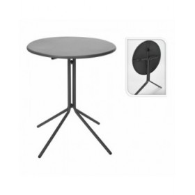 Tavolo Pieghevole Ambiance x99001600 Grigio scuro Ø 58 x 70 cm