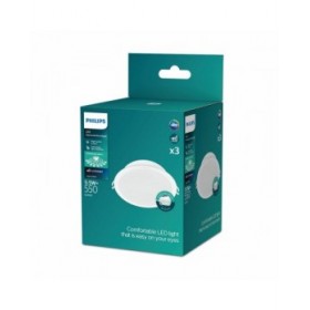 Downlight Philips Meson Bianco 5,5 W 500 lm Ø 9 cm (4000 K) (3 Unità)