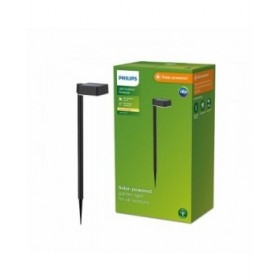 Picchetto solare da giardino Philips Vynce 1,5 W 10,5 x 13,5 x 54 cm Nero Plastica Quadrato (2700 K) (Bianco Caldo) (1 Unità)