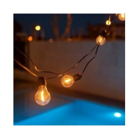 Ghirlanda di Luci LED New Garden Allegra 8 m 10 Bianco/Nero Solare