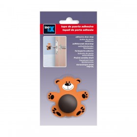 Arresto Inofix Porte Orso Adesivo Arancio PVC