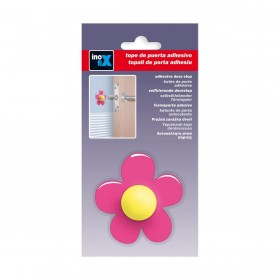 Arresto Inofix Fiore Porte Adesivo Rosa PVC