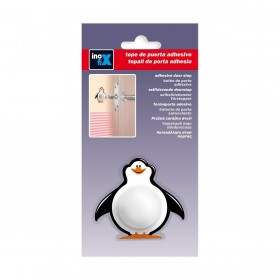 Arresto Inofix Porte Pinguino Adesivo Bianco/Nero PVC