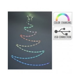 Decorazione luminosa Lifetime Albero di Natale LED RGB 66 x 87 cm