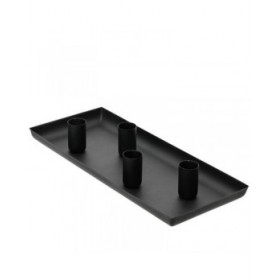 Vassoio Portacandele KSD Nero 29 x 12 x 2 cm