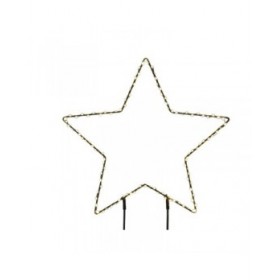 Decorazione luminosa Lumineo PVC Stella di Natale 38 cm Paletto MicroLED