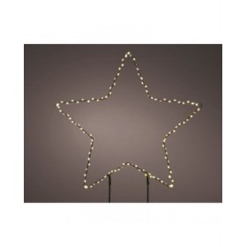Decorazione luminosa Lumineo PVC Stella di Natale 38 cm Paletto MicroLED