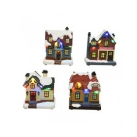 Decorazione Natalizia Lumineo Casetta 8,5 x 5,5 x 10 cm Luce LED Multicolore