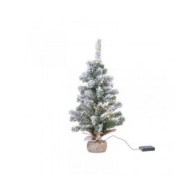Albero di Natale Lumineo Imperial Nevoso Ø 30 x 45 cm Plastica Mini MicroLED