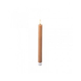 Candela LED Lumineo Marrone Ø 2,2 x 24,5 cm Effetto fiamma 2 Unità