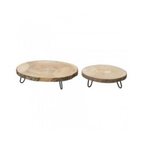 Set di Vassoi KSD Ø 34 x 7,5 cm Ø 26 x 7,5 cm Decorativo 2 Pezzi