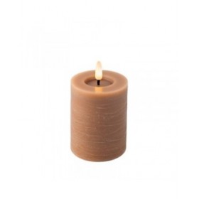 Candela LED Lumineo Marrone Ø 7 x 11,2 cm Effetto fiamma