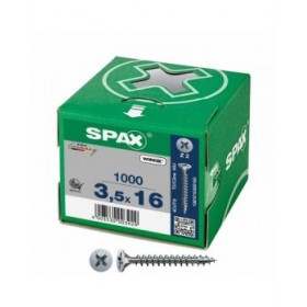 Scatola a viti SPAX Wirox Z2 Testa piatta 3,5 x 16 mm 1000 Unidades