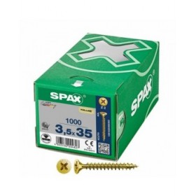 Scatola a viti SPAX Yellox Z2 Testa piatta 3,5 x 35 mm 1000 Unidades