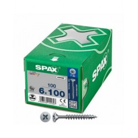 Scatola a viti SPAX Wirox T30 Testa piatta 6 x 100 mm 100 Unità