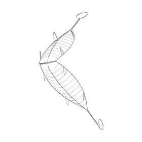 Griglia per Barbecue per Pesce Sauvic (13,5 x 54 cm)