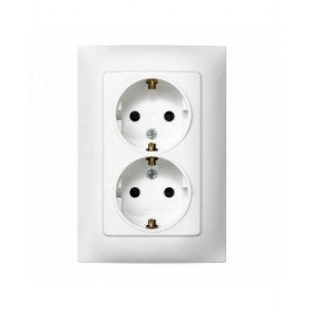 Base della spina Simon 2p+t Plastica 230 V 16 A Doppia