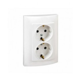 Base della spina Simon 2p+t Plastica 230 V 16 A Doppia