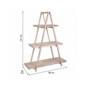 Espositore da Bancone Alexandra House Living Legno di abete 38 x 127 x 98 cm Scaffale 3 Mensole