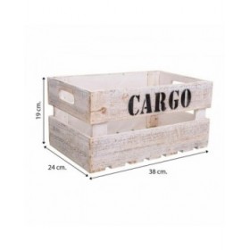 Scatole per conservare Alexandra House Living CARGO Bianco Legno di abete 24 x 19 x 38 cm 33 x 20 x 18 cm 28 x 15,5 x 17 cm 3 Pe