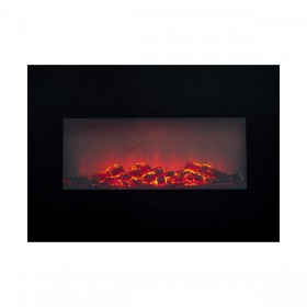 Camino Elettrico Decorativo da Parete Classic Fire Memphis Nero 1800 W 66 x 13 x 46 cm