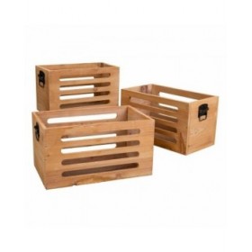 Scatole per conservare Alexandra House Living Marrone Legno di abete 17 x 15 x 28 cm 25 x 13,5 x 14 cm 22 x 10,5 x 13 cm 3 Pezzi
