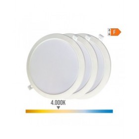 LED Downlight da Incasso EDM 31568 18 W Ø 22 x 3,2 cm 3 Unità (4000 K)