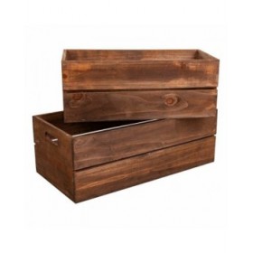 Scatole per conservare Alexandra House Living Marrone Legno di abete 2 Pezzi