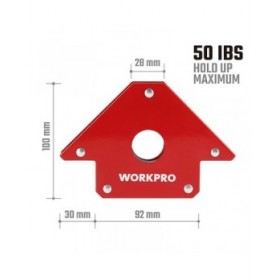 Squadra magnetica per saldatura Workpro 4" 10 cm