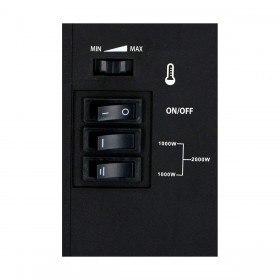 Camino Elettrico Decorativo da Parete Classic Fire Torino Nero 2000 W 56,5 x 24 x 38 cm